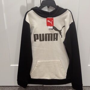 PUMA youthBlack and White Hoodie Sweater